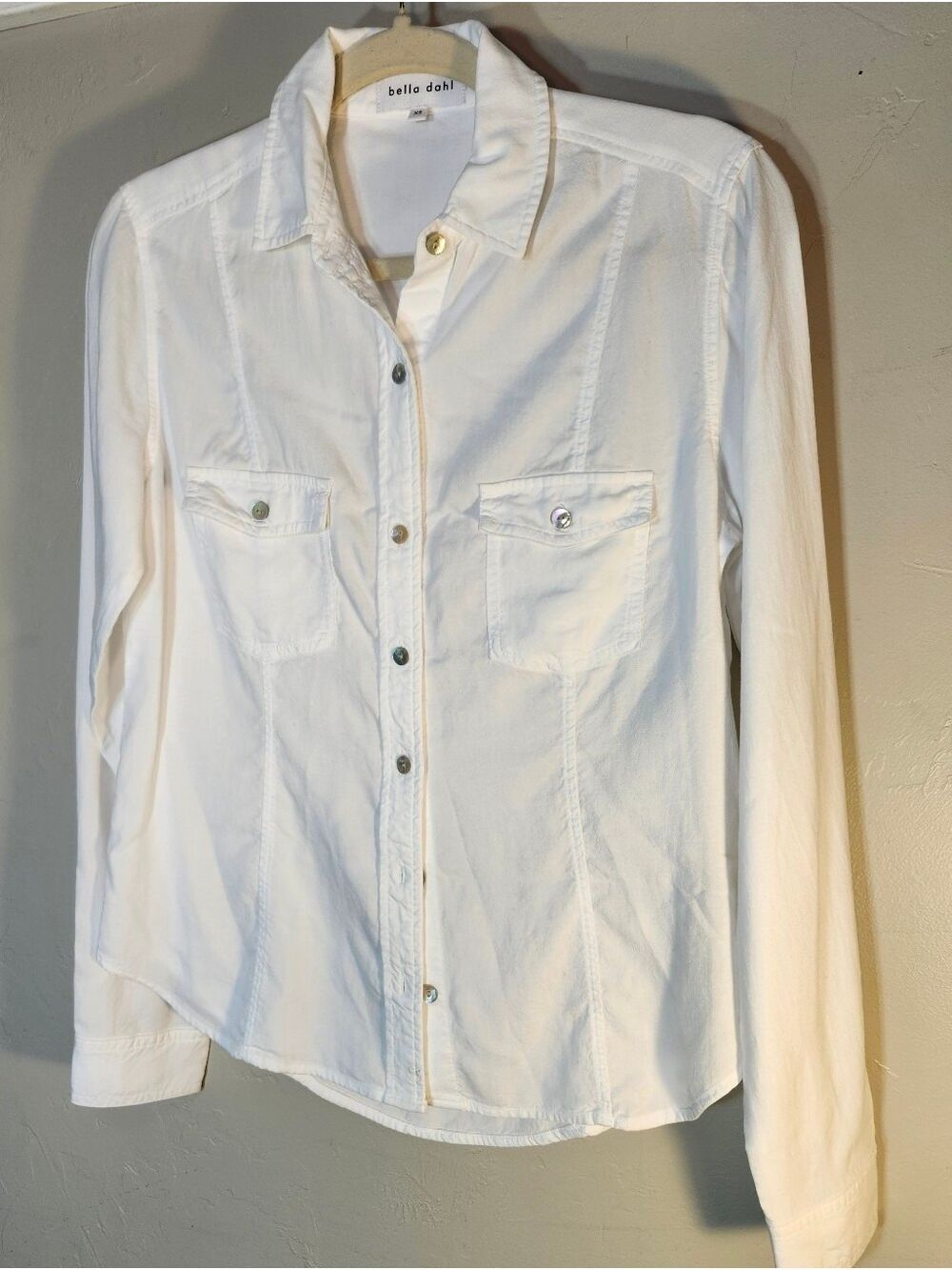 Bella Dahl White Long Sleeve Button-Down Shirt